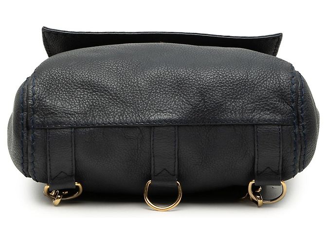 Saint Laurent Blue Embossed Leather Backpack Navy blue - view 3