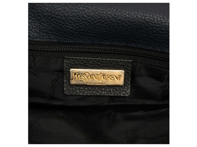 Saint Laurent Blue Embossed Leather Backpack Navy blue - view 5