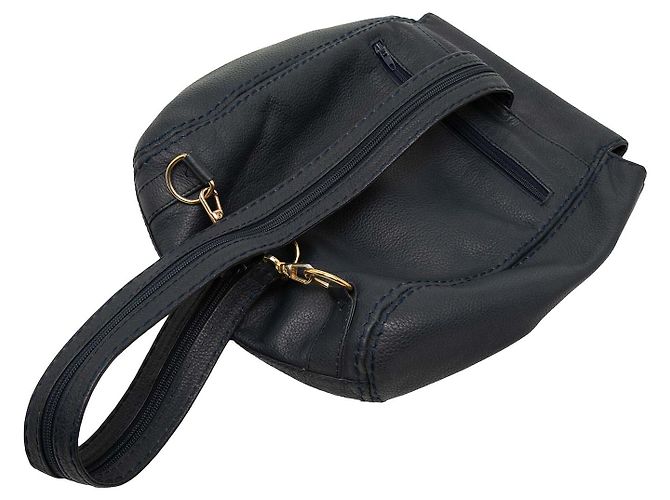 Saint Laurent Blue Embossed Leather Backpack Navy blue - view 6
