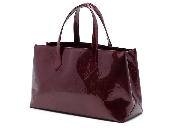 Louis Vuitton Red Monogram Vernis Wilshire PM Rosso Bordò - vista 2