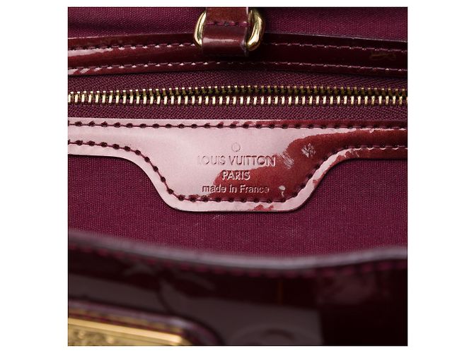 Louis Vuitton Red Monogram Vernis Wilshire PM Rosso Bordò - vista 5