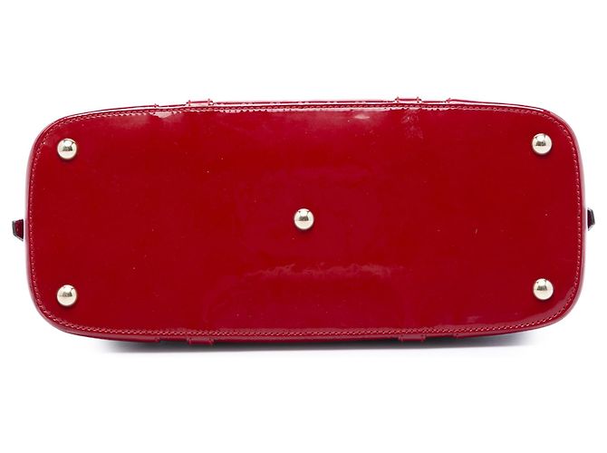 Borsa Gucci Red Small Microguccissima in vernice Nice Dome Rosso - vista 3