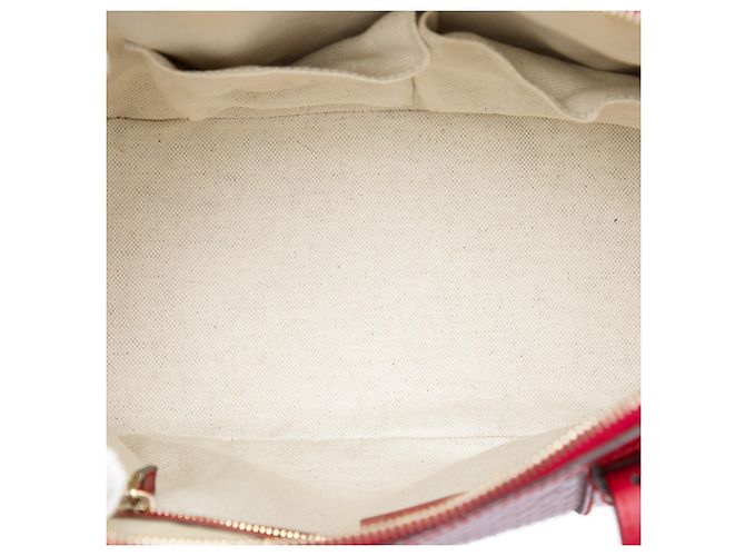 Borsa Gucci Red Small Microguccissima in vernice Nice Dome Rosso - vista 4