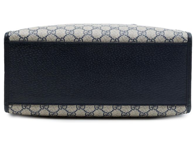 Tote Gucci Beige Small GG Supreme Interlocking G Blu navy - vista 3