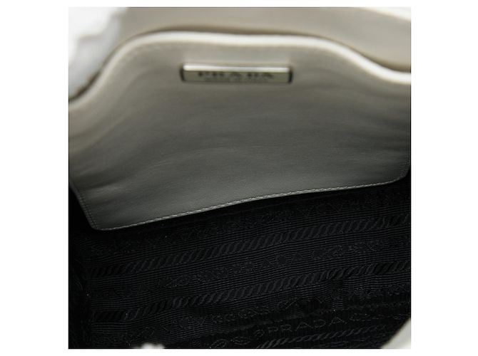 Borsa Prada in pelle Spazzolato bianca piccola Bianco - vista 4