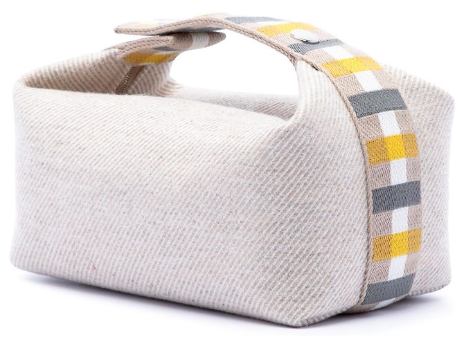 Hermès Beige Small Wool Bride A Brac Au Carre Case - vista 2