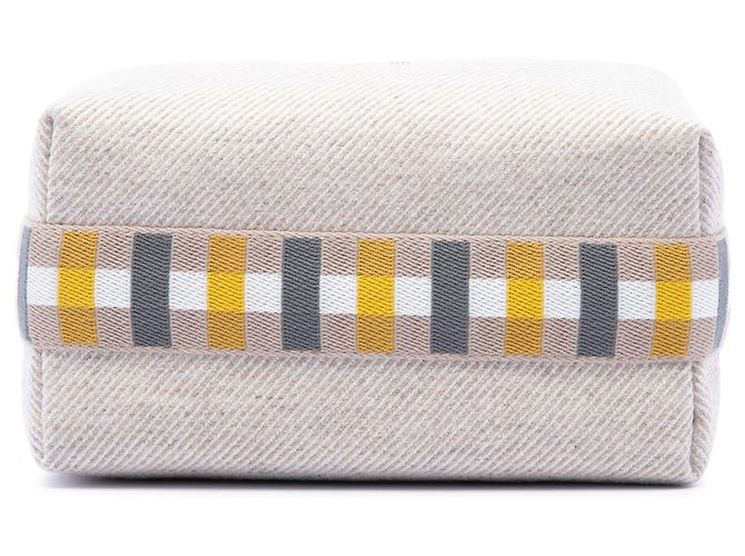 Hermès Beige Small Wool Bride A Brac Au Carre Case - vista 3