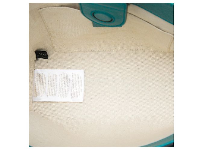 Borsa a mano Mini Swing in vitello blu Gucci Turchese - vista 4