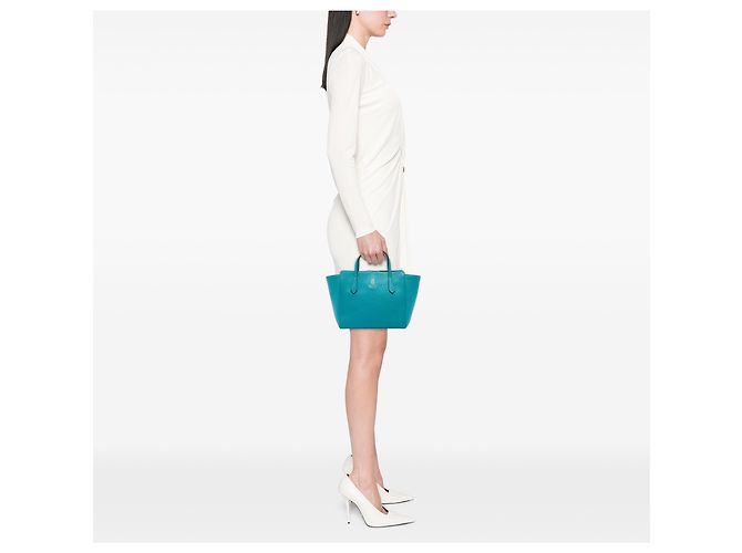 Borsa a mano Mini Swing in vitello blu Gucci Turchese - vista 5