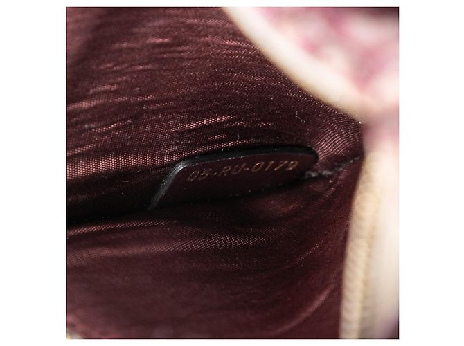 Dior Saddle Wallet On Chain aus rotem Oblique Canvas Bordeaux - Ansicht 6