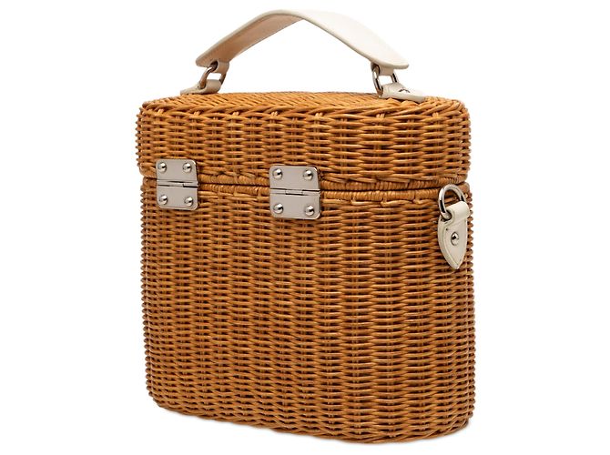 Miu Miu Korbflecht-Handtasche in Braun - Ansicht 2