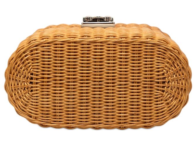 Miu Miu Korbflecht-Handtasche in Braun - Ansicht 3
