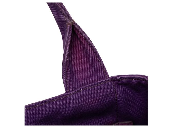 Tote en toile Canapa violette avec logo Prada Violet foncé - vue 7