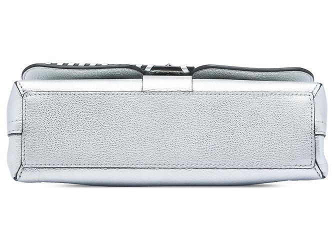 Borsa Louis Vuitton Silver Metallic Cuir Plume Ecume Very Chain Argento - vista 3