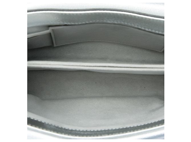 Borsa Louis Vuitton Silver Metallic Cuir Plume Ecume Very Chain Argento - vista 4