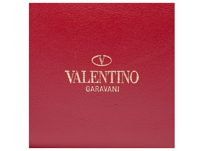 Borsa Valentino Red Small Leather Rockstud Trapeze Rosso - vista 5