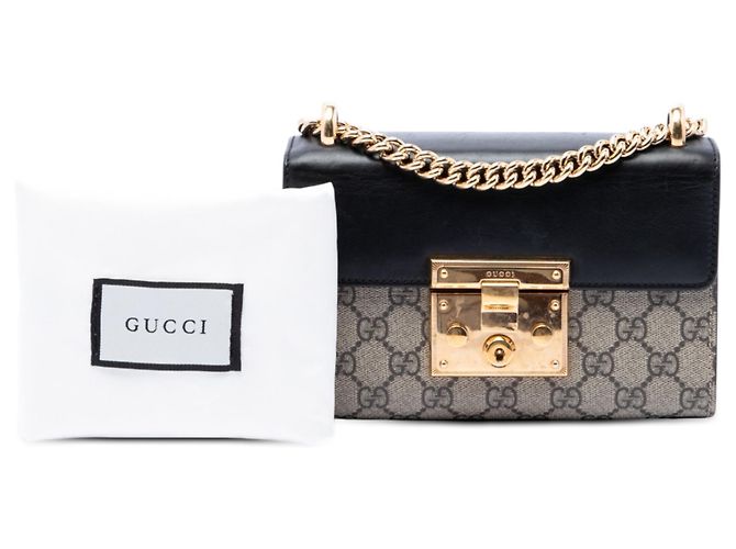 Gucci Beige Small GG Supreme Padlock Crossbody - Ansicht 7