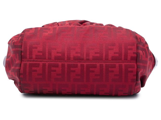 Fendi Chef Tote aus rotem Zucca Canvas Bordeaux - Ansicht 3