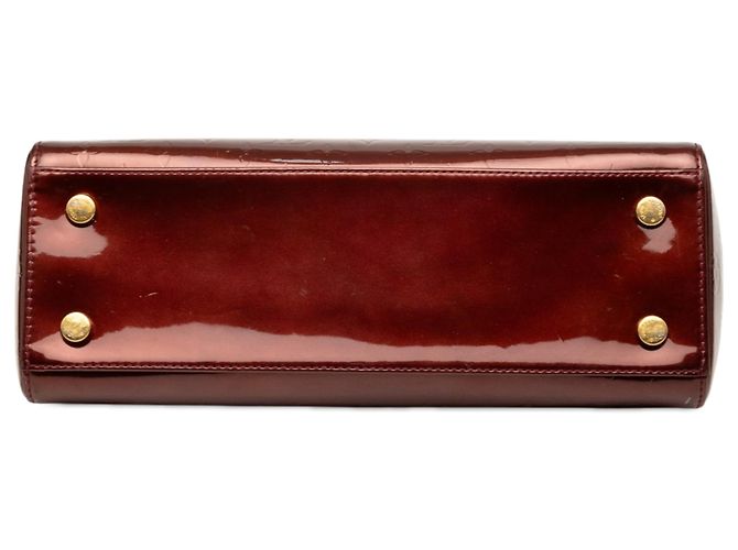 Louis Vuitton Red Monogram Vernis Brea MM Rosso Bordò - vista 3