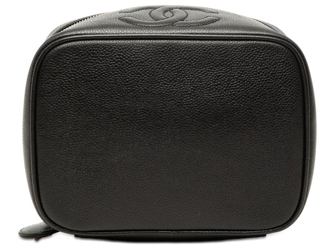 Vanity Beauty Case Chanel Black CC Caviar Nero - vista 3
