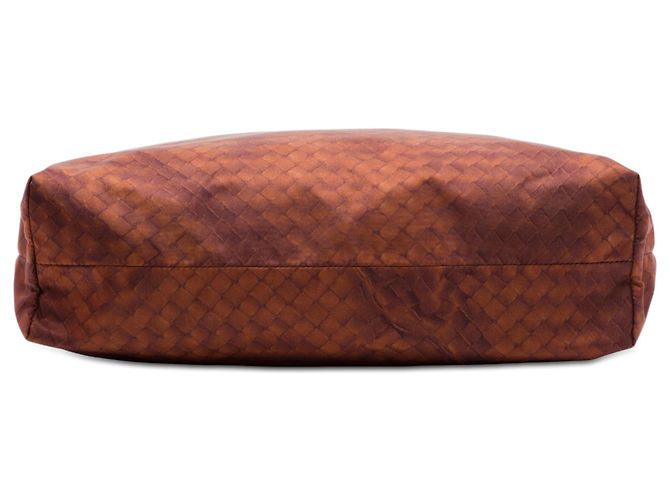 Tote Bottega Veneta Brown Nylon Intrecciolusion Marrone - vista 3