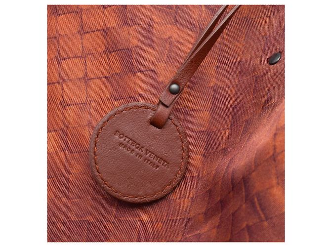 Tote Bottega Veneta Brown Nylon Intrecciolusion Marrone - vista 5