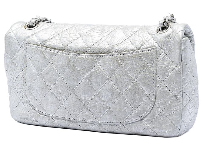 Chanel Silver Medium Calfskin Ice Cube On the Rocks Flap Argento - vista 2