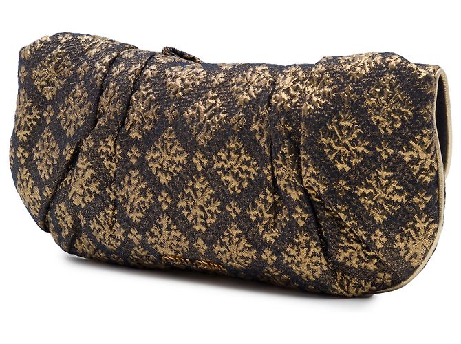 Clutch Miu Miu Gold Lurex Bow D'oro - vista 2