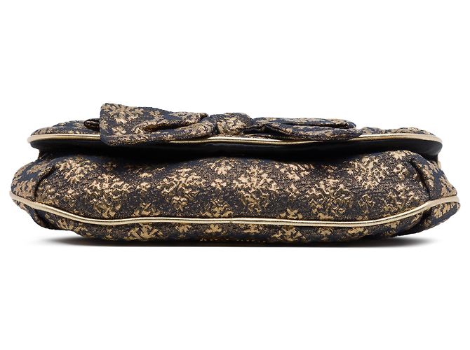 Clutch Miu Miu Gold Lurex Bow D'oro - vista 3