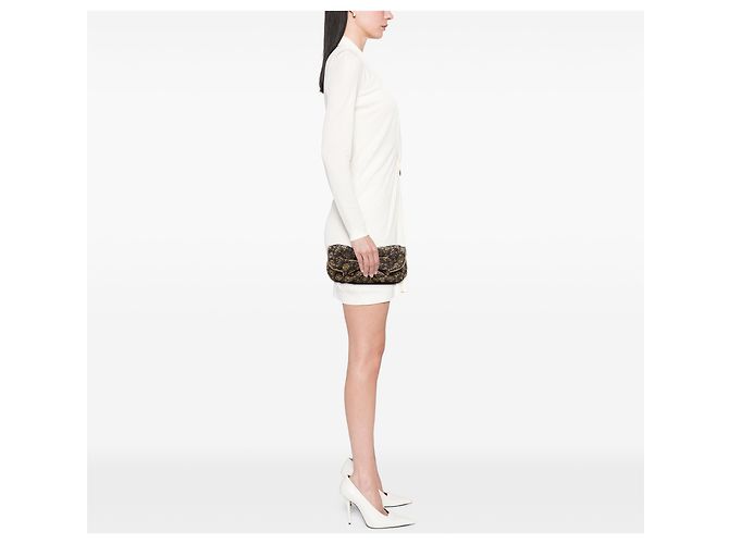 Clutch Miu Miu Gold Lurex Bow D'oro - vista 6