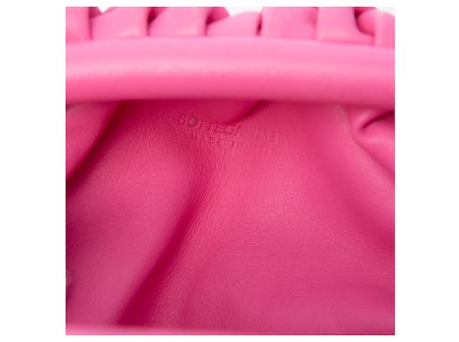 Bottega Veneta Borsa a tracolla Mini Pouch in agnello rosa - vista 5