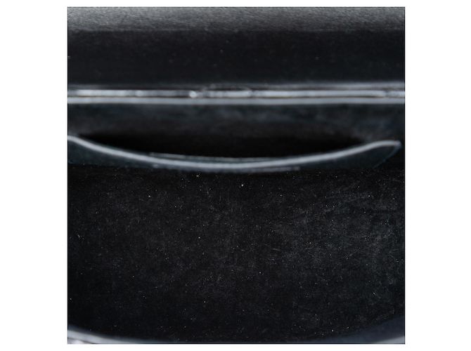 Borsa a tracolla June Box in vernice trapuntata nera Saint Laurent Nero - vista 4