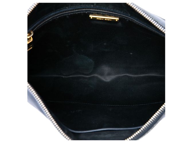 Clutch in pelle blu con borchie Miu Miu Blu navy - vista 4