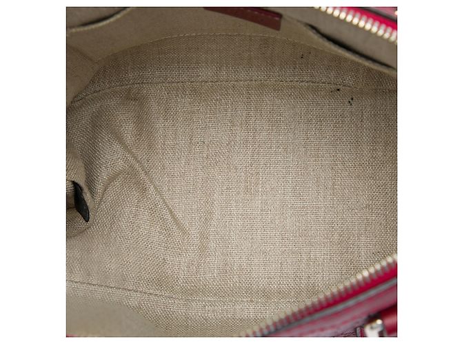 Borsa Gucci Red Mini Microguccissima Dome Satchel Rosso - vista 4