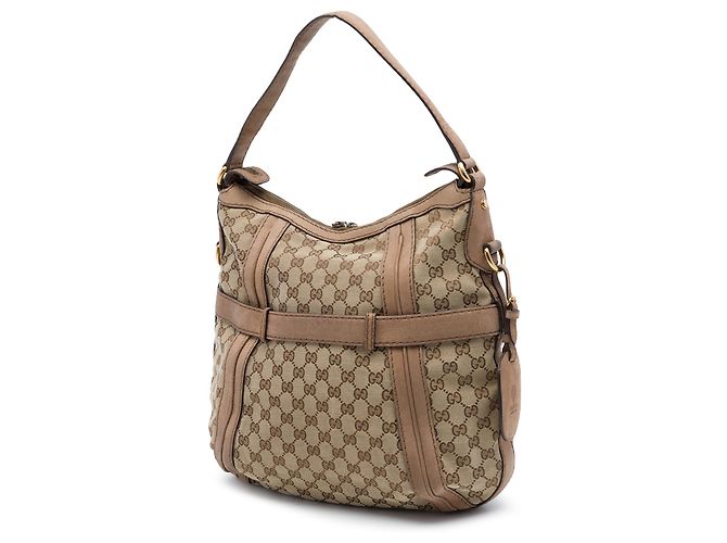 Borsa a tracolla Gucci Beige Medium GG Canvas - vista 2