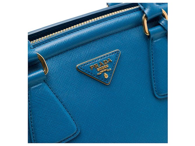 Prada Blue Saffiano Lux Parabole Tote Blau - Ansicht 5