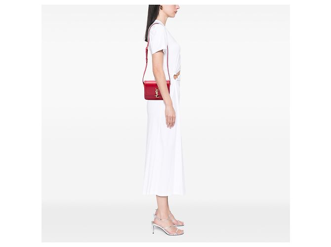 Bolsa Solferino em couro de vitelo Small vermelha Saint Laurent com caixa Vermelho - vista 6