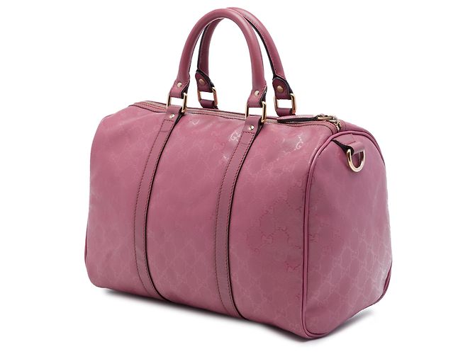 Borsa Boston Gucci Marrone Media con Stampa GG Carne - vista 2