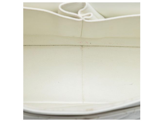 Chanel White Jumbo Classic Caviar Double Flap Bianco Bianco sporco - vista 4