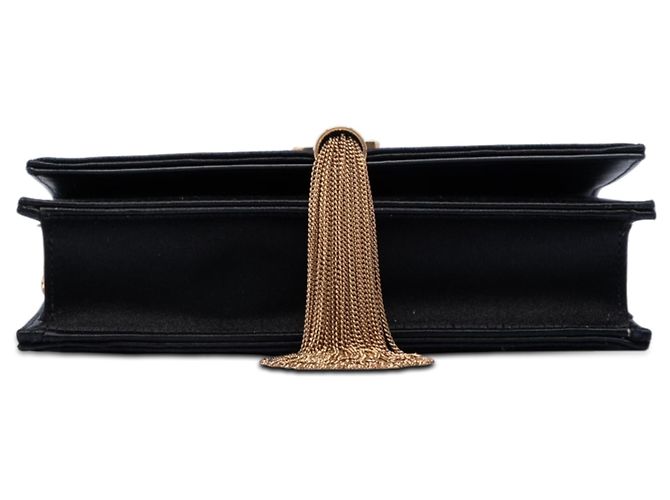Portafoglio con catena Kate con monogramma ricamato in raso nero Saint Laurent - vista 3