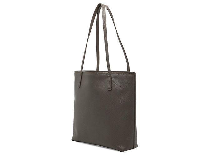 Prada Saffiano Leder Tote in Grau Braun Anthrazitgrau - Ansicht 2