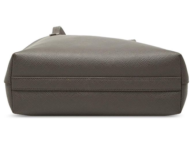 Prada Saffiano Leder Tote in Grau Braun Anthrazitgrau - Ansicht 3