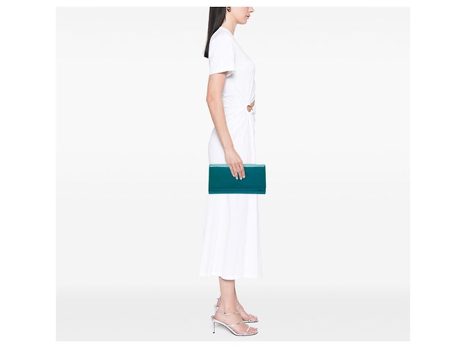 Clutch Broadway in vernice Microguccissima blu Gucci - vista 5