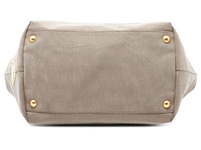 Prada Brauner Canapa Canvas Logo Tote - Ansicht 3