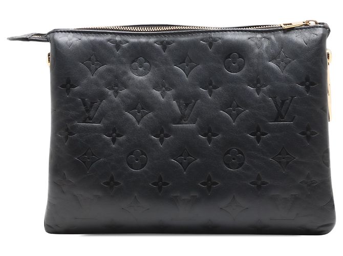 Louis Vuitton Coussin PM in agnello goffrato Monogram nero - vista 2