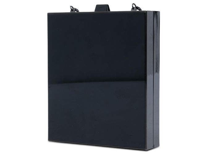 Clutch Tuxedo in acrilico nero con catena Saint Laurent - vista 2