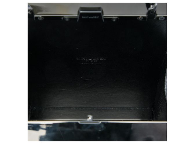 Clutch Tuxedo in acrilico nero con catena Saint Laurent - vista 4