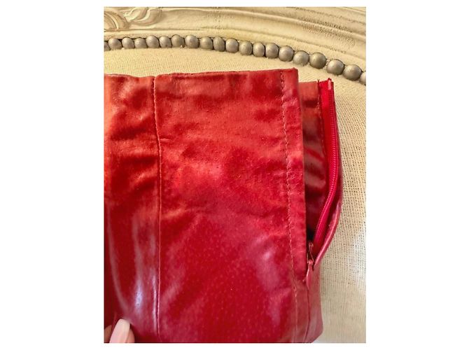 Gianfranco Ferré GFF rote Schweinelederjacke - Ansicht 3