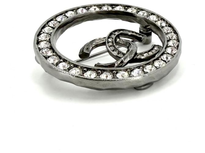 Spilla Chanel con strass - vista 3