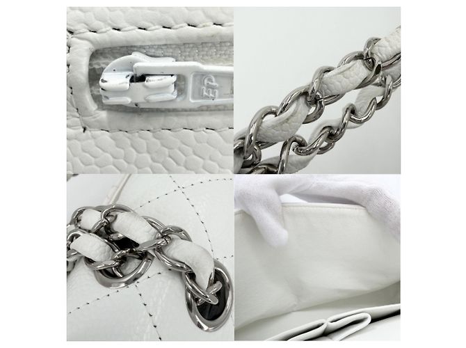 Borsa a tracolla Chanel Matelassé 25 Bianco - vista 10